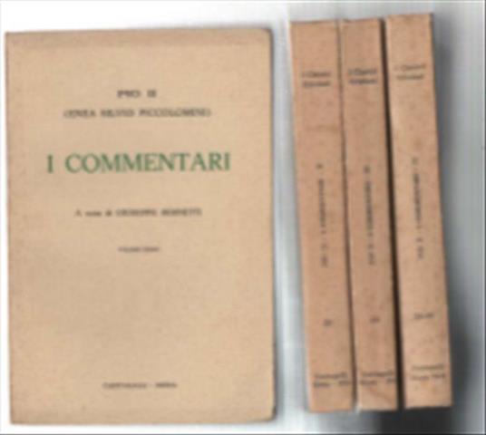 I Commentari. Volume Primo, Secondo, Terzo E Quarto - Pio II - copertina