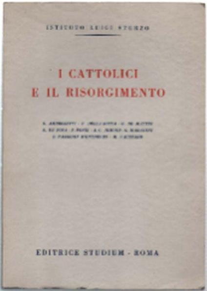 I Cattolici E Il Risorgimento - copertina