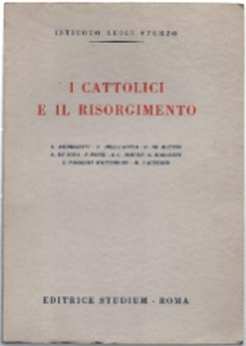 I Cattolici E Il Risorgimento - copertina