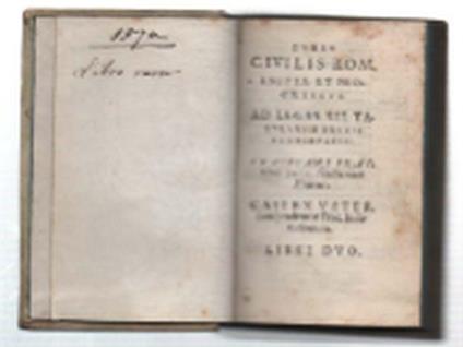 Iuris Civilis Rom. Initia Et Progressus. Ad Leges Xii. Tabularum Brevis Comme.. - copertina