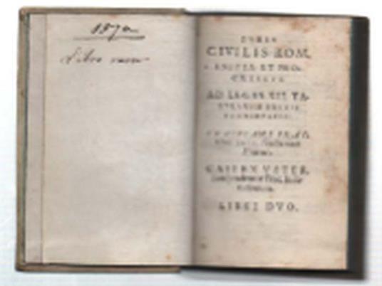 Iuris Civilis Rom. Initia Et Progressus. Ad Leges Xii. Tabularum Brevis Comme.. - copertina