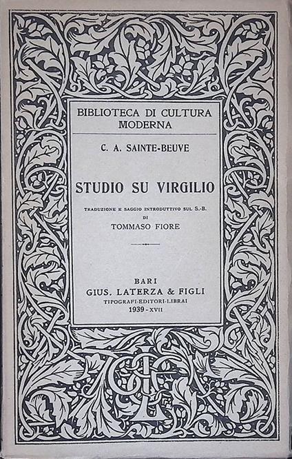Studio su Virgilio - copertina