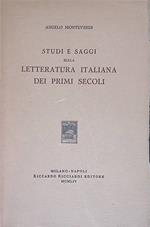 Studi e saggi sulla letteratura italiana dei primi secoli