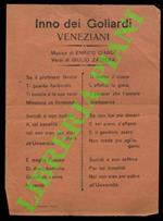 Inno dei Goliardi veneziani. Musica di Enrico Ciardi. Versi di Giulio Zattera