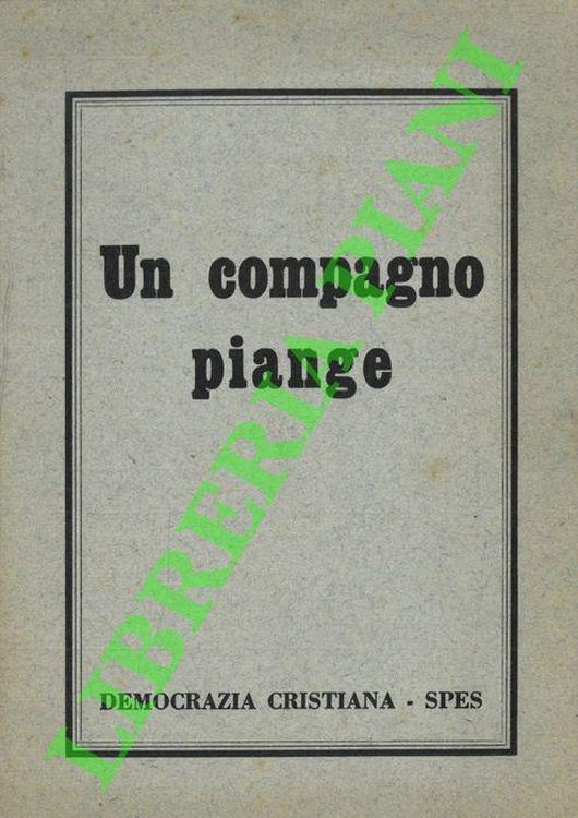 Un compagno piange - copertina