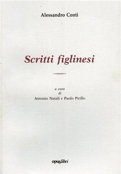 Scritti figlinesi - Alessandro Conti - copertina