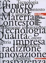 Italy builds. Tradition and Innovation, Quality and Business, Material, Technology, Context, Transparency, Colour, Transience