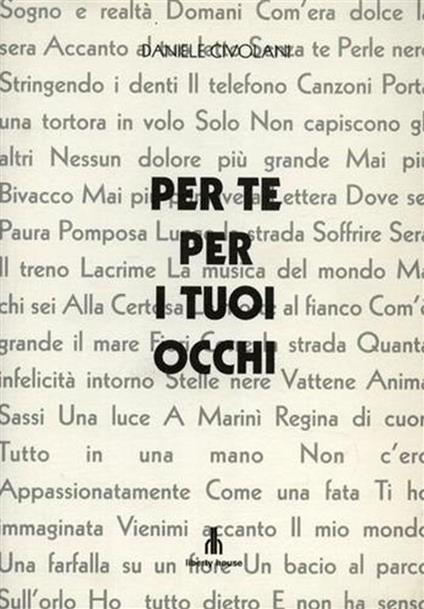 Per te per i tuoi occhi - Daniele Civolani - copertina
