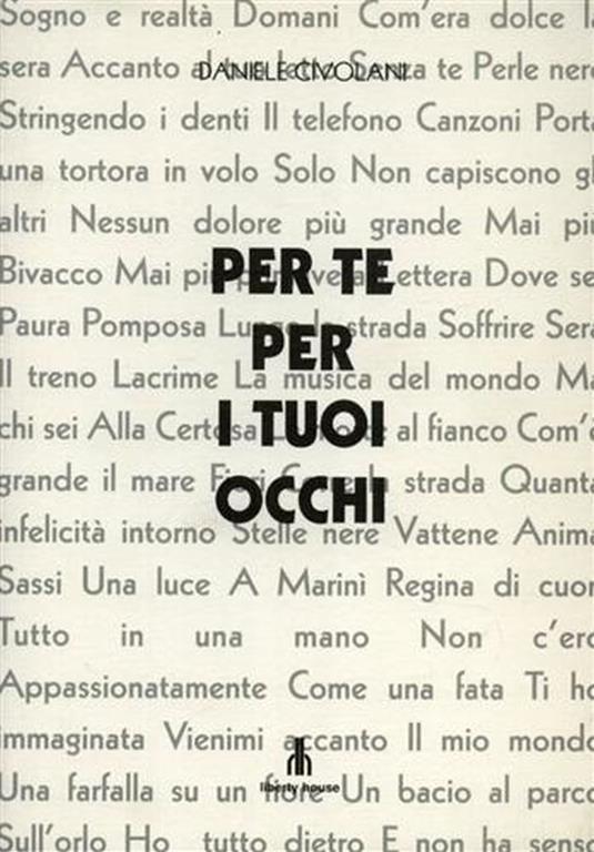 Per te per i tuoi occhi - Daniele Civolani - copertina