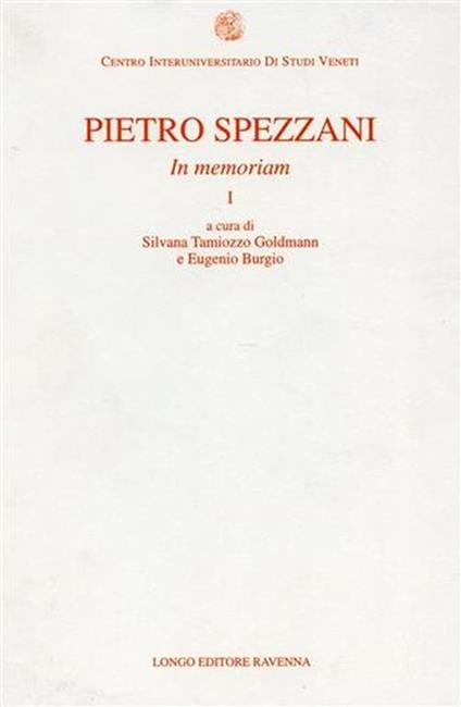 Pietro Spezzani. In memoriam - copertina