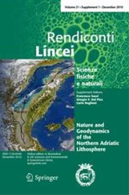 Rendiconti Lincei. Scienze Fisiche e Naturali. Volume 21, Supplement 1, December 2010: Nature and Geodynamics of the Northern Adriatic Lithosphere - copertina
