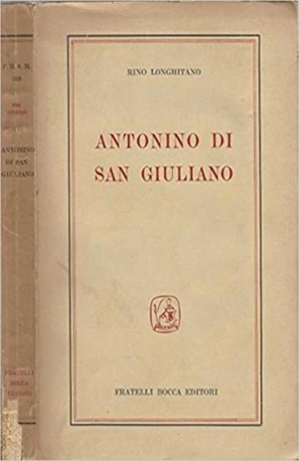Antonino di San Giuliano - Rino Longhitano - copertina
