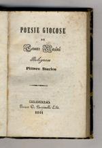 Poesie giocose di Cesare Masini, bolognese, pittore storico