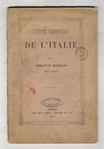 L' unité nationale de l'Italie
