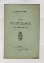 Delle conferenze pedagogiche nell'agosto del 1881
