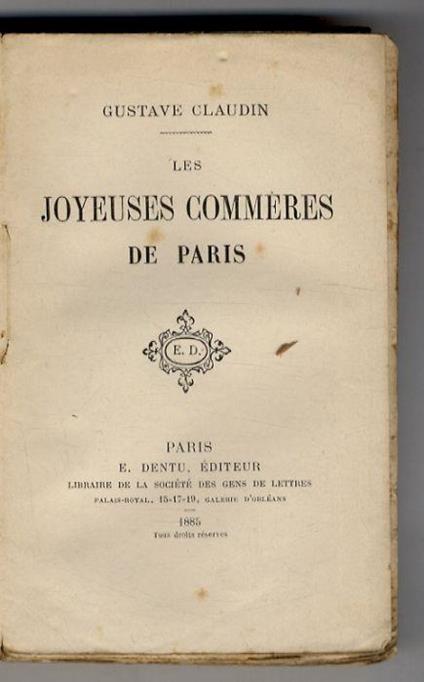 Les Joyeuses Commère de Paris - copertina