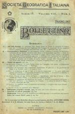 Società Geografica Italiana. Bollettino. Serie IV. Volume VIII. Num. 6. Giugno 1907