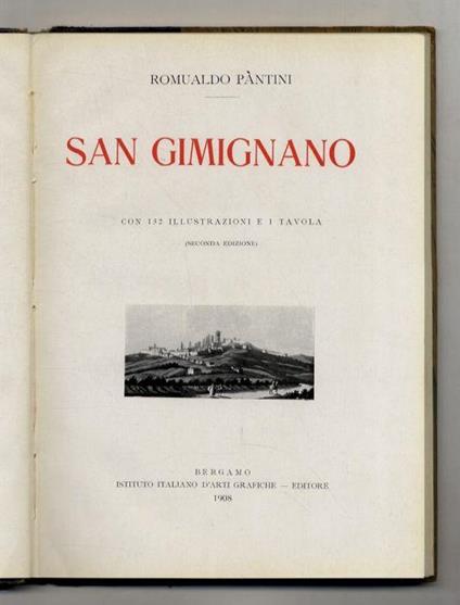 San Gimignano. (seconda edizione) - Romualdo Pantini - copertina