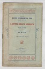 Nella solenne dstribuzione dei premi alle alunne del R. Istituto della SS. Annunziata di Firenze. 10 luglio 1910