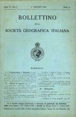 Bollettino della Società Geografica Italiana. Serie V, vol. I. Num. 6. 1 giugno 1912