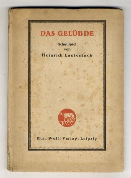 Das Gelübde. Schauspiel in vier Aufzügen - copertina