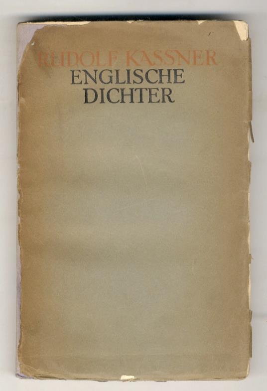 Englische Dichter - Rudolf Kassner - copertina