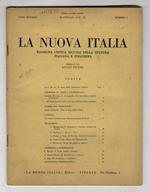NUOVA (LA) Italia. Rassegna critica mensile della cultura italiana e straniera. Diretta da Luigi Russo. Anno secondo. 20 gennaio 1931. Numero 1