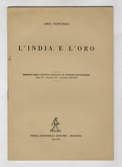 L' India e l'oro - copertina