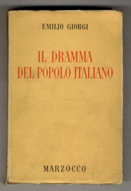 Il dramma del popolo italiano - Emilia Giorgi - copertina