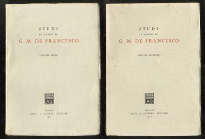 STUDI in onore di Giuseppe Menotti De Francesco - copertina