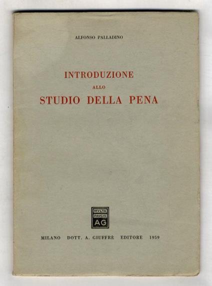 Introduzione allo studio della pena - copertina