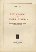 Nuovo saggio di lingua etrusca. Traduzione delle epigrafi testè scoperte a Tarquinia e a Parigi