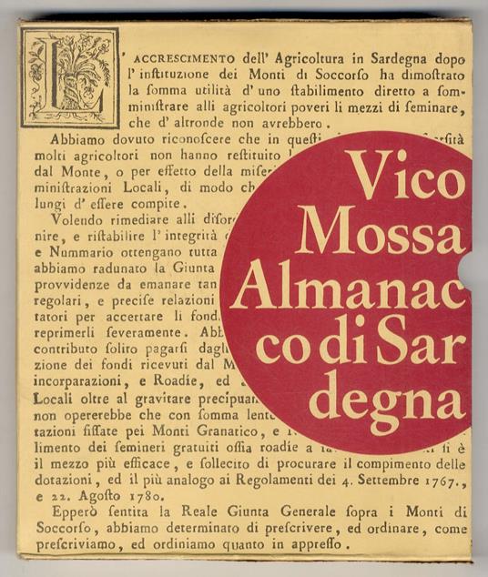 Almanacco di Sardegna - Vico Mossa - copertina