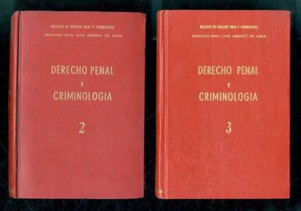 Estudios de Derecho Penal y Criminología. Tomo II - Tomo III - copertina