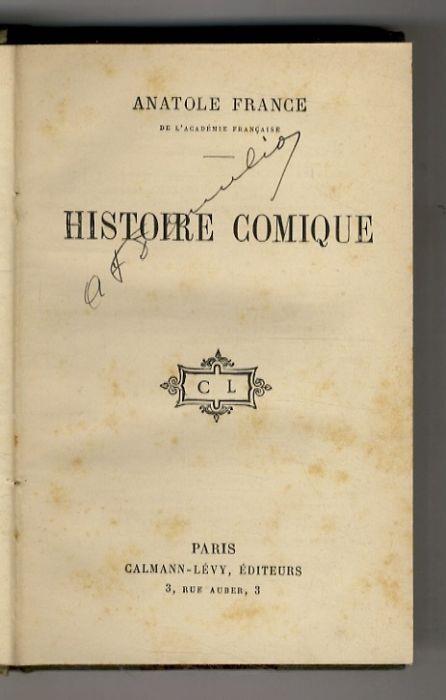 Histoire Comique - copertina