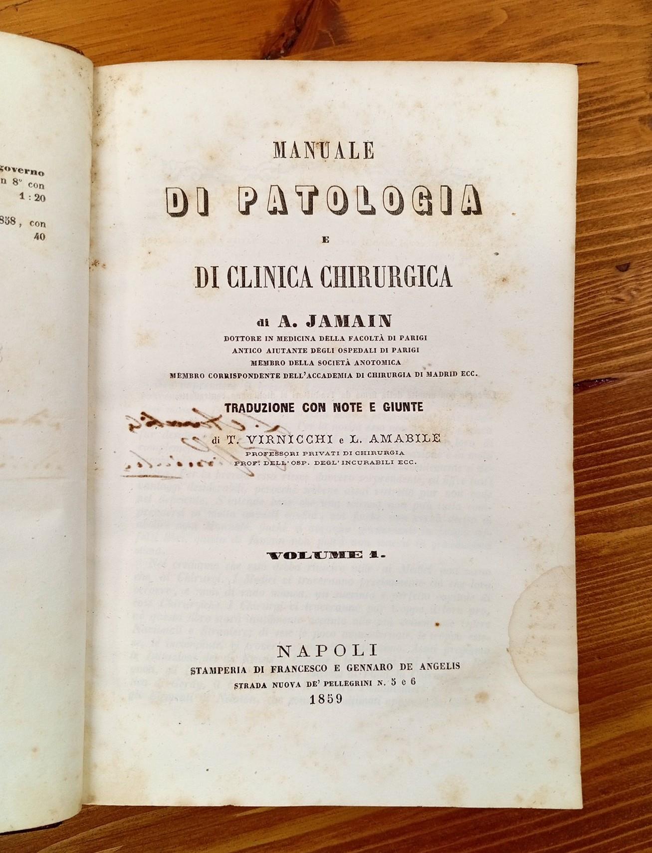 Manuale Di Patologia e Di Clinica Chirurgica 2 Voll