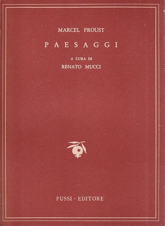 Paesaggi - Marcel Proust - copertina