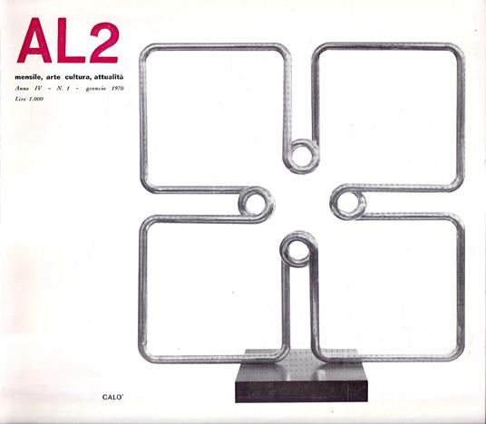 AL2 Mensile Arte Cultura attualità. Anno IV - N. 1 - gennaio 1970 - copertina
