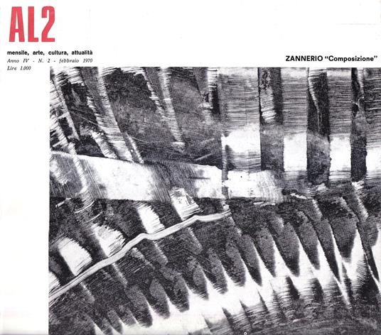 AL2 Mensile Arte Cultura attualità. Anno IV - N. 2 - febbraio 1970 - copertina