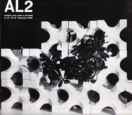 AL2 Mensile Arte Cultura attualità. Anno III - N. 12 - dicembre 1969 - copertina