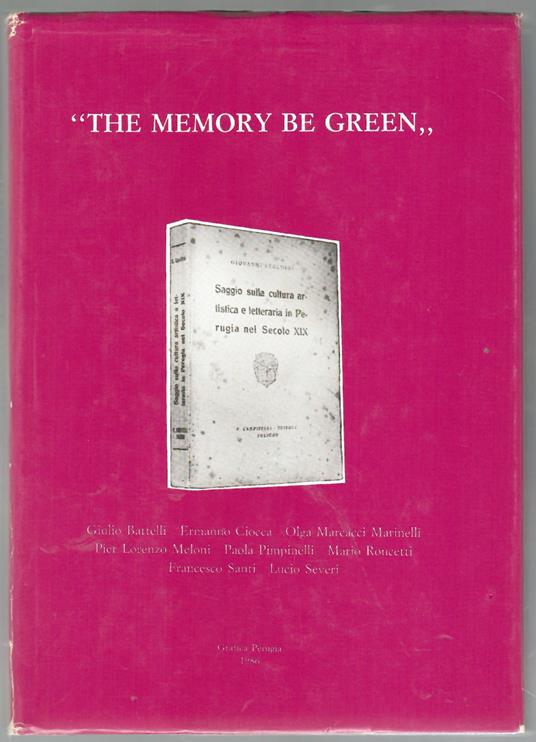 The Memory be Green - copertina
