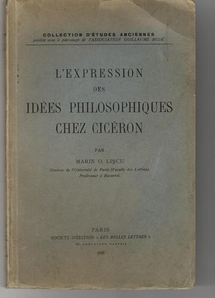 L' Expression des Idèes philosophiques chez Cicèron - copertina