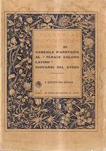 Pignus Ac Monumentum Amoris di Gabriele D'Annunzio al Tenace Colono Latino