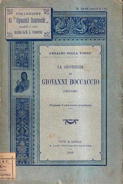 La Giovinezza di G. Boccaccio (1313-1341). Proposta D'una Nuova Cronologia - copertina
