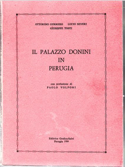Il Palazzo Donini in Perugia - copertina