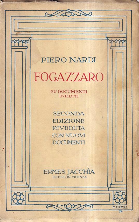 Fogazzaro Su Documenti Inediti - copertina