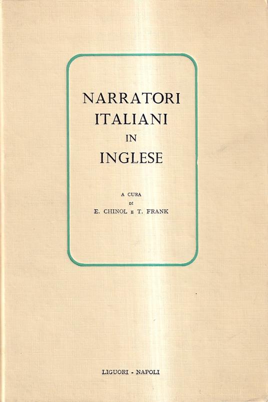 Narratori Italiani in Inglese - copertina