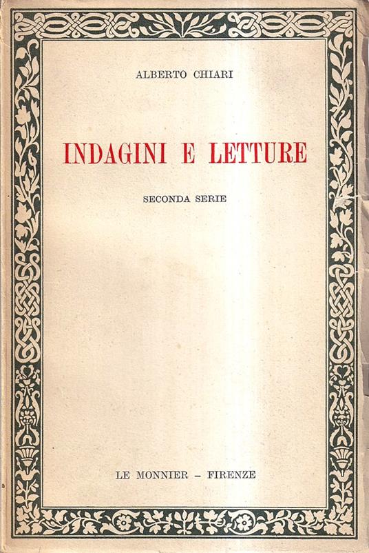Indagini e Letture Seconda Serie - copertina