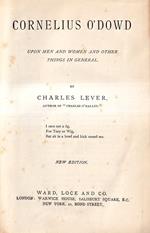 Cornelius òDowd Upon Man and Women and Other Things in General