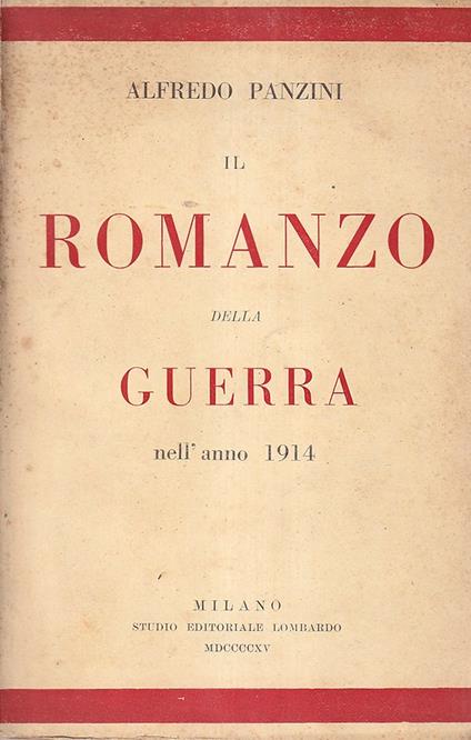 Il Romanzo Della Guerra Nell'anno 1914 - copertina